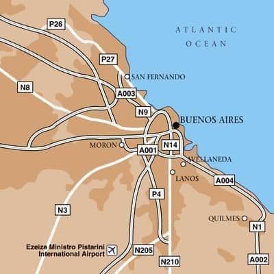 خريطة مطارات بوينس آيرس