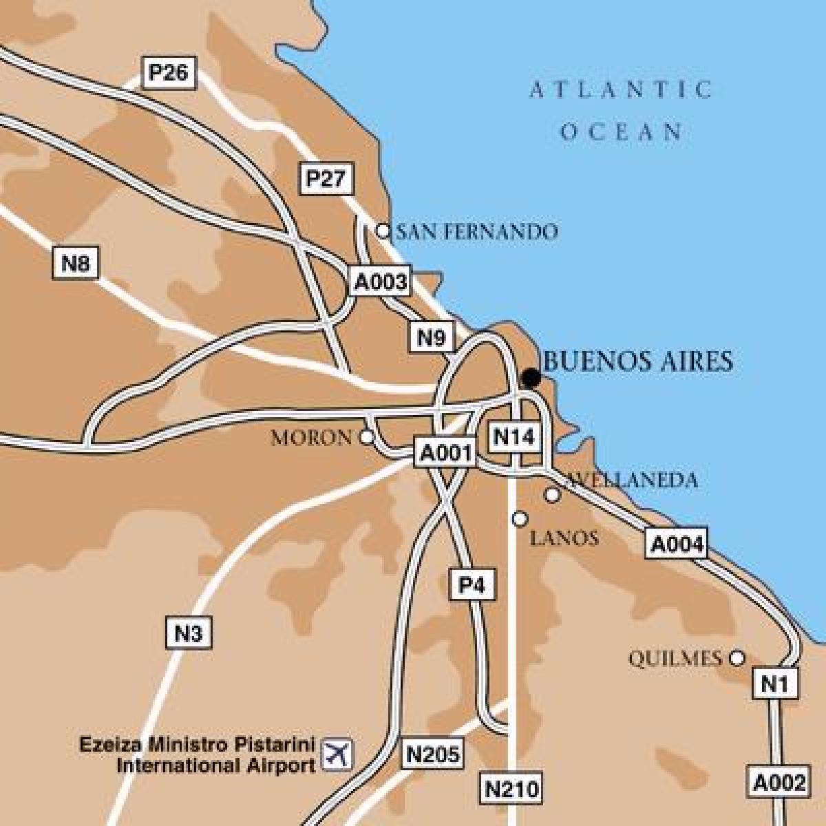 خريطة مطارات بوينس آيرس