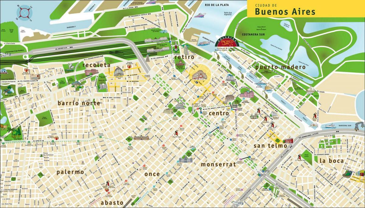خريطة بوينس آيرس لمشاهدة المعالم السياحية